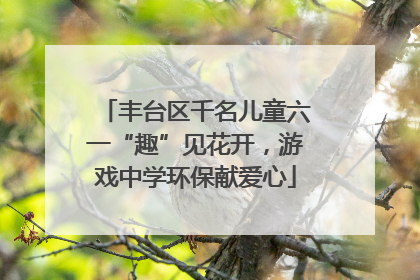 丰台区千名儿童六一“趣”见花开，游戏中学环保献爱心